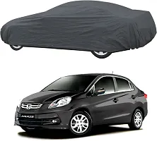 Designer Car Cover Without Mirror Pockets For Hyundai Xcent-Grey-thumb1