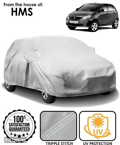 Hms Car Cover For Tata Indica Vista (With Mirror Pockets) (Silver)