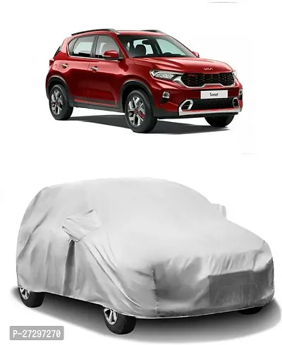 Autoretail Car Cover For Kia Sonet (With Mirror Pockets) (Silver)