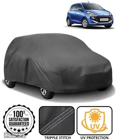 Classic Car Cover For Hyundai Santro ,Without Mirror Pockets ,Grey, For 2012, 2013, 2014, 2015, 2016, 2017, 2018, 2019, 2020, 2021, 2022 Models-thumb0