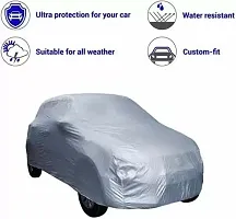 Designer Car Cover For Maruti Suzuki Alto (Silver)-thumb2