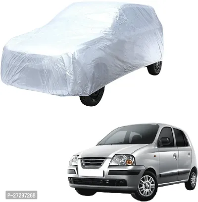 Autoretail Car Cover For Hyundai Santro Xing (Without Mirror Pockets) (Silver)-thumb0