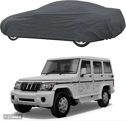 Hms Car Cover For Mahindra Bolero (Without Mirror Pockets) (Grey, For 2014, 2015, 2016, 2017 Models)-thumb2