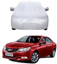 Hms Car Cover For Chevrolet Optra (With Mirror Pockets) (Silver, For 2014, 2015, 2016, 2017 Models)-thumb1