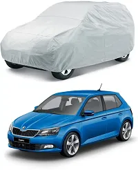 Hms Car Cover For Skoda Fabia (Without Mirror Pockets) (Silver, For 2014, 2015, 2016, 2017 Models)-thumb1