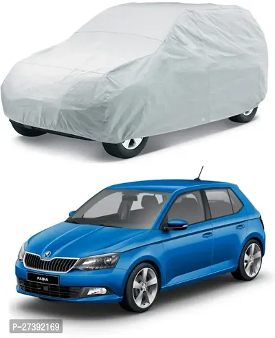 Hms Car Cover For Skoda Fabia (Without Mirror Pockets) (Silver, For 2014, 2015, 2016, 2017 Models)-thumb2