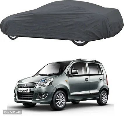 Classic Car Cover For Maruti Suzuki Wagonr ,Without Mirror Pockets ,Grey-thumb0