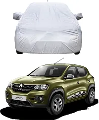 Hms Car Cover For Renault Kwid (With Mirror Pockets) (Silver, For 2014, 2015, 2016, 2017 Models)-thumb1