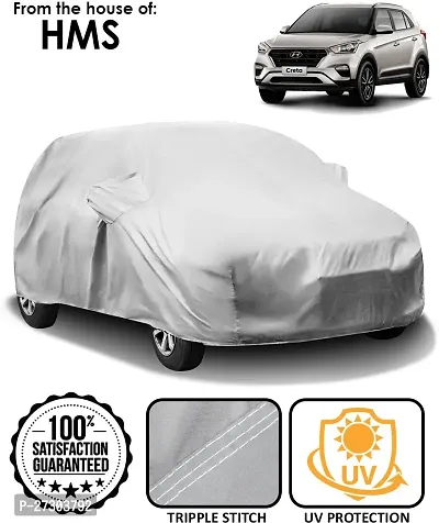 Hms Car Cover For Hyundai Creta (With Mirror Pockets) (Silver)-thumb0