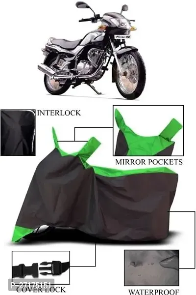 Smwzxyu Waterproof Two Wheeler Cover For Tvs (Fiero F2, Green, Black)-thumb2