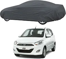 Hms Car Cover For Hyundai I10 (Without Mirror Pockets) (Grey, For 2014, 2015, 2016, 2017 Models)-thumb1