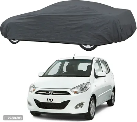 Hms Car Cover For Hyundai I10 (Without Mirror Pockets) (Grey, For 2014, 2015, 2016, 2017 Models)-thumb2