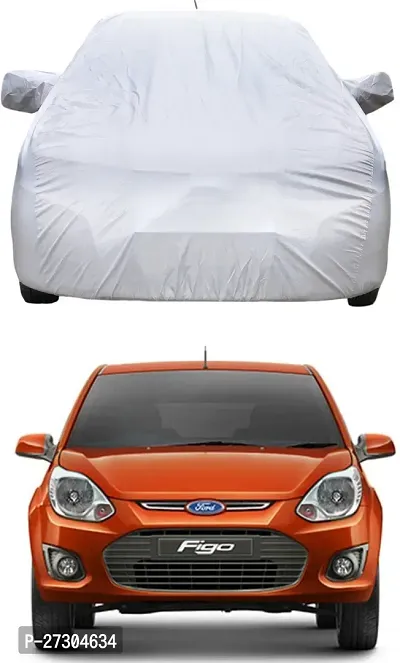 Hms Car Cover For Ford Figo (Without Mirror Pockets) (Silver, For 2008, 2009, 2006, 2007, 2013, 2005, 2014, 2015, 2012, 2011, 2010, 2016, 2017 Models)