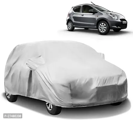 Autoretail Car Cover For Maruti A-Star (With Mirror Pockets) (Silver)-thumb0