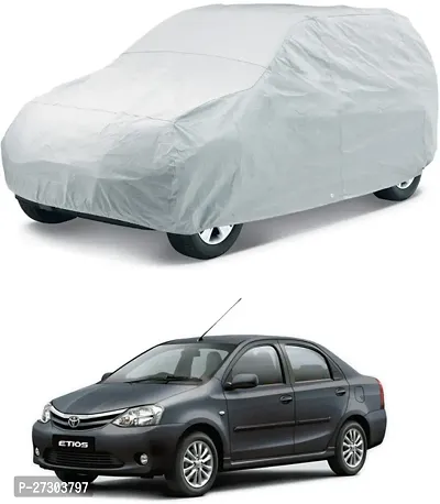 Hms Car Cover For Toyota Etios (Without Mirror Pockets) (Silver, For 2008, 2009, 2006, 2007, 2013, 2005, 2014, 2015, 2012, 2011, 2010, 2016, 2017 Models)