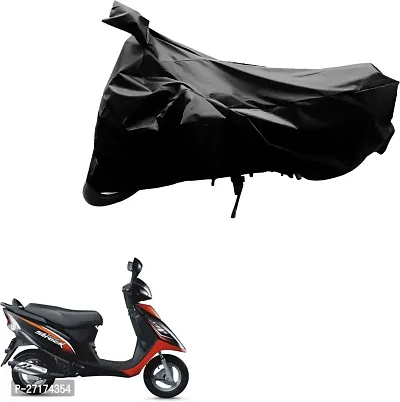 Designer Two Wheeler Cover For Tvs (Scooty Streak, Black)-thumb0