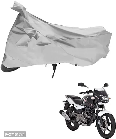 Designer Two Wheeler Cover For Universal For Bike-Silver-thumb0