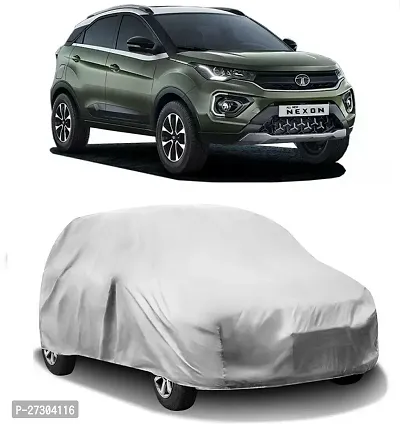 Hms Car Cover For Tata Nexon (Without Mirror Pockets) (Silver)-thumb0