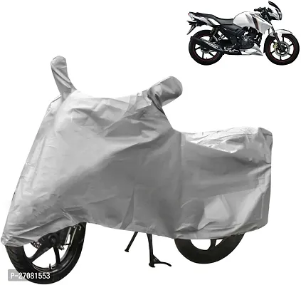 Autoretail Two Wheeler Cover For Tvs (Apache Rtr 160, Silver)-thumb0