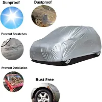 Autoretail Car Cover For Fiat Punto (Without Mirror Pockets) (Silver)-thumb2