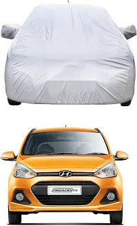 Hms Car Cover For Hyundai Grand I10 (With Mirror Pockets) (Silver, For 2014, 2015, 2016, 2017 Models)-thumb1