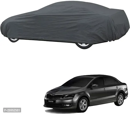 Autoretail Car Cover For Skoda Rapid (Without Mirror Pockets) (Grey)-thumb0