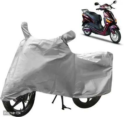 Designer Two Wheeler Cover For Hero Electric-Electric Optima, Silver