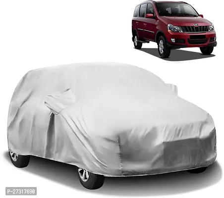 Stylish Car Cover For Mahindra Xylo With Mirror Pockets Silver