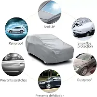 Car Body Cover Compatible with Maruti Suzuki 800 Custom Fit Dustproof UV Heat Resistant Indoor Outdoor Body Protection (silver matty)-thumb3