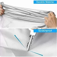 Premium Silver Matty Triple Stitched Car Body Cover with Mirrorout Pocket for Maruti Car 800-thumb1