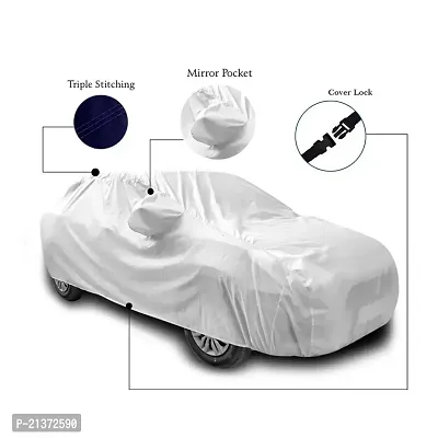 All Weather Car Cover for Hyundai Santro Xing Dustproof,Water Resistant, Snowproof UV Protection Windproof Outdoor Full car Cover Silver Matty-thumb2