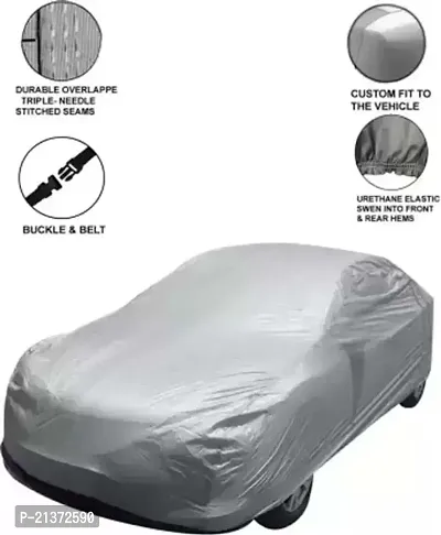 All Weather Car Cover for Hyundai Santro Xing Dustproof,Water Resistant, Snowproof UV Protection Windproof Outdoor Full car Cover Silver Matty-thumb3