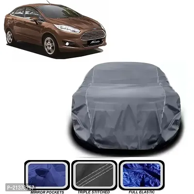 Dustproof Car Body Cover for Ford Fiesta (2011-2021) - Grey Matty-thumb0