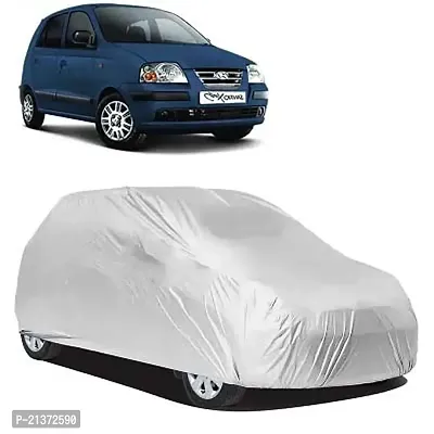 All Weather Car Cover for Hyundai Santro Xing Dustproof,Water Resistant, Snowproof UV Protection Windproof Outdoor Full car Cover Silver Matty-thumb0