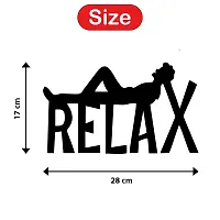 Classic Relax Wall Sculptures, Wall Art, Wall Decor, Black Wooden Art Home Decor Items For Livingroom Bedroom Kitchen Office Wall, Wall Stickers And Murals (17 X 28 Cm)-thumb2