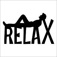 Classic Relax Wall Sculptures, Wall Art, Wall Decor, Black Wooden Art Home Decor Items For Livingroom Bedroom Kitchen Office Wall, Wall Stickers And Murals (17 X 28 Cm)-thumb1