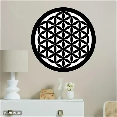 Classic Circle Design Wall Sculptures, Wall Art, Wall Decor, Black Wooden Art Home Decor Items For Livingroom Bedroom Kitchen Office Wall, Wall Stickers And Murals (29 X 29 Cm)-thumb0