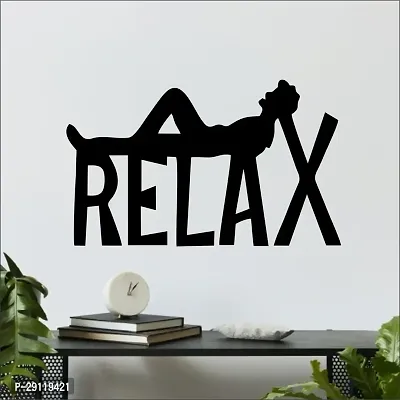 Classic Relax Wall Sculptures, Wall Art, Wall Decor, Black Wooden Art Home Decor Items For Livingroom Bedroom Kitchen Office Wall, Wall Stickers And Murals (17 X 28 Cm)