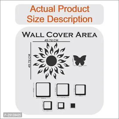 Classic Sun 12 Square Red 20 Butterfly-Cp319 Acrylic Mirror Wall Sticker|Mirror For Wall|Mirror Stickers For Wall|Wall Mirror|Flexible Mirror|3D Mirror Wall Stickers|Wall Sticker Cp-845-thumb4