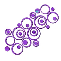 Classic 30 Ring And Dots Purple-Cp433 Acrylic Mirror Wall Sticker|Mirror For Wall|Mirror Stickers For Wall|Wall Mirror|Flexible Mirror|3D Mirror Wall Stickers|Wall Sticker Cp-959-thumb1