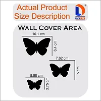 Classic 12 Butterfly Red (3 Size) Acrylic Mirror Wall Sticker|Mirror For Wall|Mirror Stickers For Wall|Wall Mirror|Flexible Mirror|3D Mirror Wall Stickers|Wall Sticker Cp-1471-thumb1