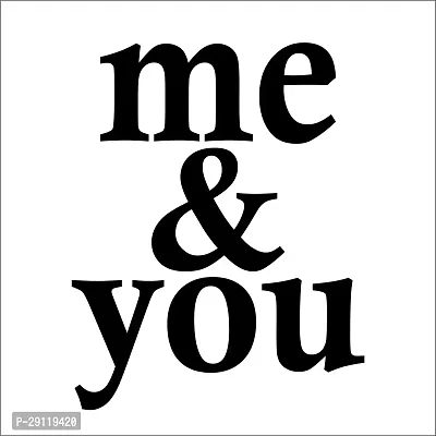 Classic Me And You Wall Sculptures, Wall Art, Wall Decor, Black Wooden Art Home Decor Items For Livingroom Bedroom Kitchen Office Wall, Wall Stickers And Murals (27 X 22 Cm)-thumb2