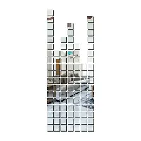 Classic 100 Square Silver Acrylic Mirror Wall Sticker|Mirror For Wall|Mirror Stickers For Wall|Wall Mirror|Flexible Mirror|3D Mirror Wall Stickers|Wall Sticker Cp-393-thumb1