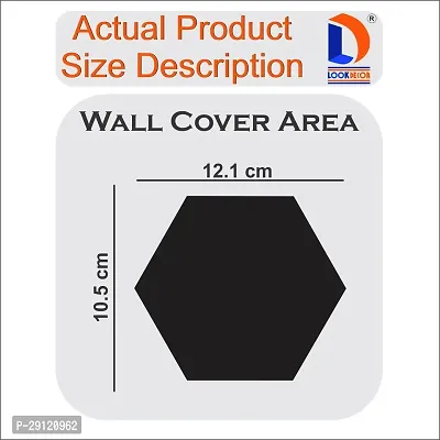 Classic 31 Hexagon Black And 10 Butterfly Acrylic Mirror Wall Sticker|Mirror For Wall|Mirror Stickers For Wall|Wall Mirror|Flexible Mirror|3D Mirror Wall Stickers|Wall Sticker Cp-1325-thumb4