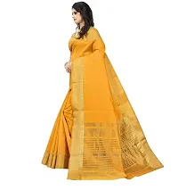 Woven Self Design Kanjivaram Silk 4Silk Saree With Unstitched Blouse(Silk Saree) (YELLOW)-thumb2