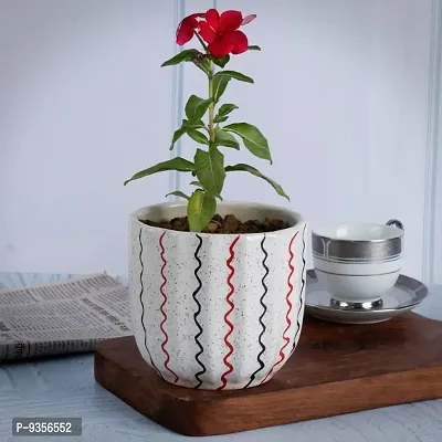 Kraftlik Handicrafts Ceramic Planter Gamla Shape Flower Pot | Plant Container | Gamla | Classy Pot Planters for Indoor Outdoor Home Garden Decor-thumb0