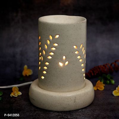 Kraftlik Handicrafts Oil Diffuser, Ancient Ceramic Round Electric Shape Diffuser |Electric Operated | Ceramic Aroma Oil Diffuser Natural Air Fragrance for Office | Home Decor-thumb0