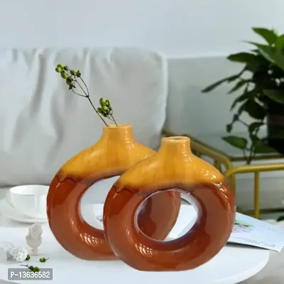 Kraftlik Handicrafts Beautiful Ceramic Decorative Vases with Unique Quality for Home Decor, Center Table, Flowers Pot, Bedroom Side Corners, Living Room Decorati-thumb0
