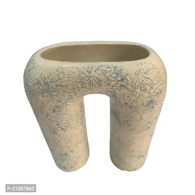 Kraftlik Handicrafts Home Decore Inverted U Shape Ceramic Minimalist Flower Vase | Flower Decoration Port-thumb3