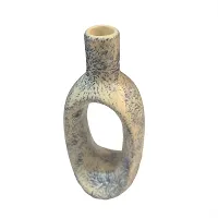 Kraftlik Handicrafts Ceramic Minimalist Flower Vase | Heart Shape Vase Flower Port for Home decore | Ceramic Vase | Home Decor Centrepiece-thumb1